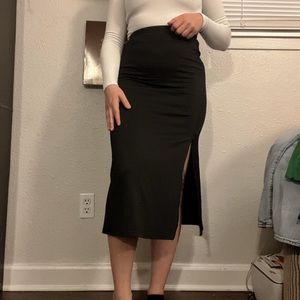 Black Midi Skirt